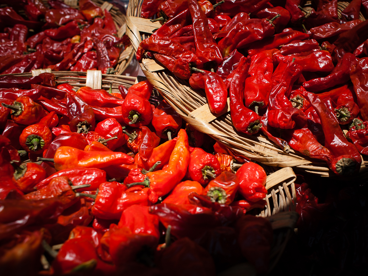 Chili egy mexikói piacon Fotó: Bihari Ágnes